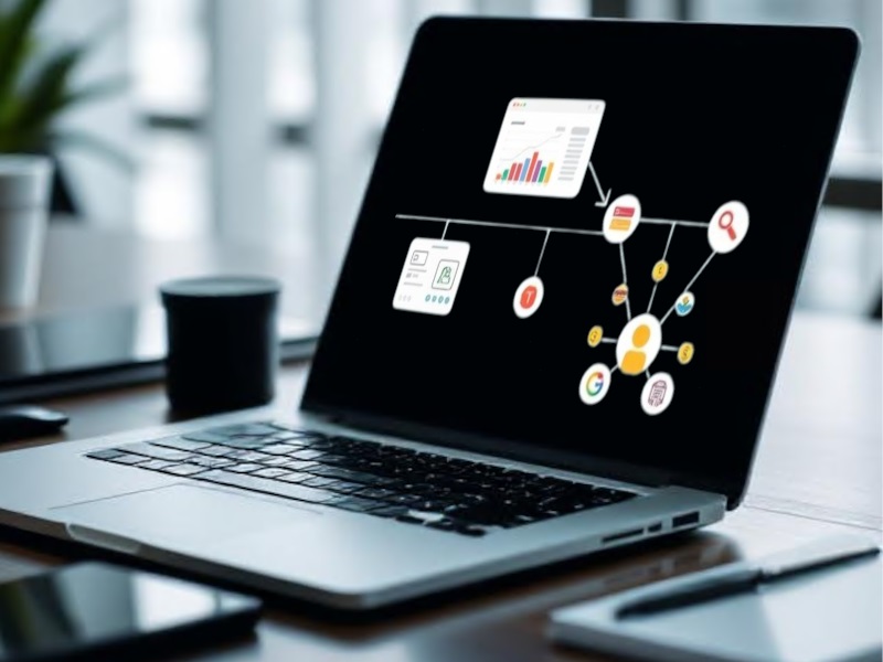 Laptopn showing chart